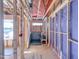 An unfinished bathroom features wood framing and a window, ready to be customized with fixtures and finishes at 211 Pond View Ct # 5, Fuquay Varina, NC 27526