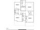Upstairs floor plan details the bedroom and bathroom layout with clear dimensions at 2624 Silver Gate Ct, Wake Forest, NC 27587