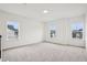 Spacious bedroom with carpet floors, multiple windows, and white walls, offering plenty of natural light at 3301 Oakfields Rd # 2, New Hill, NC 27562