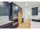 Kitchen with gray cabinets, quartz countertops, and stainless steel appliances at 3301 Oakfields Rd # 2, New Hill, NC 27562