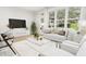 Bright and airy living room with a comfortable sofa and large windows offering natural light at 4043 Elk Creek Ln # 15, Raleigh, NC 27612