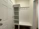 The mudroom includes a custom shelving and a coat rack with bench at 482 Traditions Grande Blvd # 30, Wake Forest, NC 27587