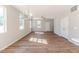 Open-concept living space featuring wood floors and recessed lighting at 806 Roberts Rd, Sanford, NC 27332