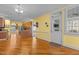 Open kitchen and breakfast nook featuring stainless steel appliances and hardwood floors at 319 Fox Hollow Dr, Clayton, NC 27527