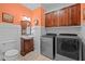Laundry room featuring a sink, washing machine, and dryer at 319 Fox Hollow Dr, Clayton, NC 27527