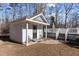 Charming pool house and sundeck create the perfect backyard retreat at 319 Fox Hollow Dr, Clayton, NC 27527