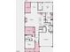 Detailed floor plan highlighting the layout of the home including bedrooms, kitchen, and gathering room at 800 Heathered Farm Way, Apex, NC 27523