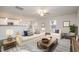 This comfy living room offers lots of seating with a view of the backyard at 2062 Alderman Way, Creedmoor, NC 27522