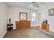 Bright bedroom featuring a dresser and ceiling fan at 512 Drexel Rd, Rocky Mount, NC 27803