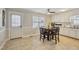 Eat-in kitchen with white cabinets, table and chairs at 512 Drexel Rd, Rocky Mount, NC 27803