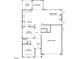 First-floor floor plan showing layout of the kitchen, dining, living and garage at 150 Whimbrel Ct, Lillington, NC 27546