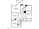 Second-floor floor plan showing layout of bedrooms, bathrooms, and laundry room at 150 Whimbrel Ct, Lillington, NC 27546