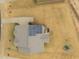 Top-down view of a home featuring solar panels, a spacious yard, and a patio seating area at 254 Dungannon, Clayton, NC 27520