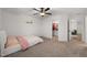 Bedroom includes a walk-in closet and a view into another room, enhancing its appeal at 254 Dungannon, Clayton, NC 27520