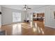 Spacious living room featuring hardwood floors and abundant natural light at 4324 Brighton Ridge Dr, Apex, NC 27539