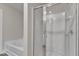 Bathroom with glass enclosed shower and soaking tub at 107 Wilderness Ct, Mebane, NC 27302