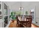 Bright dining room with large windows offering natural light and views of the outdoors at 5317 Burning Oak Ct, Raleigh, NC 27606