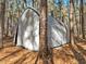 Fabric covered storage shed in the woods at 7815 Dodsons Crossroads, Hillsborough, NC 27278