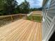 Wooden deck with stairs leading down to the yard, offering a private outdoor space at 114 Arundel Dr, Archer Lodge, NC 27527