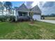 Inviting home showcasing a well-maintained lawn, landscaping, and a welcoming front porch at 114 Arundel Dr, Archer Lodge, NC 27527