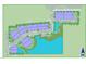 Aerial community map showing lot numbers, streets, and landscaping at 207 Pond View Ct # 3, Fuquay Varina, NC 27526