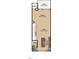 Detailed floor plan showcasing the kitchen, cafe, Gathering room, powder room, and deck at 207 Pond View Ct # 3, Fuquay Varina, NC 27526