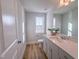 Powder room with quartz countertop and modern vanity at 209 Pond View Ct # 4, Fuquay Varina, NC 27526