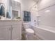 Bathroom with vanity, toilet, and shower-tub combination at 209 Pond View Ct # 4, Fuquay Varina, NC 27526