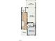 Floor plan illustrating layout with bedroom, bath, foyer, garage, patio, and smart door delivery center at 209 Pond View Ct # 4, Fuquay Varina, NC 27526