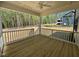 Cozy screened-in porch with wooden floors and views of the wooded backyard at 262 Grand Griffon Way, Lillington, NC 27546