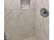 Close up of walk-in shower featuring tiled walls and built-in niche at 262 Grand Griffon Way, Lillington, NC 27546