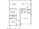 Detailed floor plan showcases layout of Gathering room, kitchen, dining, and garage at 63 Whimbrel Ct, Lillington, NC 27546