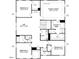 Upstairs floor plan features bedrooms, baths and laundry at 63 Whimbrel Ct, Lillington, NC 27546