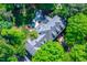 Aerial view of home and large backyard at 106 Alder Pl, Chapel Hill, NC 27517