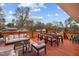 Spacious outdoor deck featuring stylish patio furniture, ideal for entertaining guests and enjoying outdoor living at 670 Mcadams Rd, Hillsborough, NC 27278