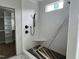 Modern shower with sleek black fixtures and a built-in bench, offering both style and convenience at 136 Bar Code Ct, Wendell, NC 27591