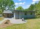Exterior view of the house with backyard seating and beautiful landscaping at 320 W Orange St, Hillsborough, NC 27278
