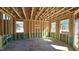 Unfinished room with visible framing, windows, and a concrete floor, highlighting the blank canvas at 3936 Well Fleet Drive, Fuquay Varina, NC 27526