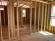 Interior framing showcases the layout and windows, home under construction, structural details visible at 2850 Sheep Pasture Rd, Spring Hope, NC 27882
