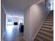 Bright entryway leading to living area and staircase, and including hardwood floors at 200 Ironwood Lot 39 Blvd, Youngsville, NC 27596
