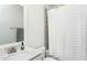 Bathroom with single vanity and shower at 418 Providence Springs Ln, Fuquay Varina, NC 27526