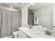 Bathroom with double vanity and shower/tub combo at 418 Providence Springs Ln, Fuquay Varina, NC 27526