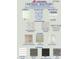 A collection of material selections for the interior and exterior of an Adams Home at 596 Ravensworth Dr, Garner, NC 27529