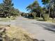 A quiet community street surrounded by mature trees and lush landscaping at 130 S Estes Dr # G5, Chapel Hill, NC 27514