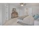 Serene bedroom with plush carpeting, a king-size bed, a dresser, and ample closet space at 3856 Well Fleet Drive, Fuquay Varina, NC 27526