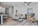 Living room with comfortable armchairs and coffee table at 3928 Well Fleet Drive, Fuquay Varina, NC 27526