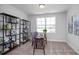 Bright office space with a large window, desk, and shelving for storage at 3928 Well Fleet Drive, Fuquay Varina, NC 27526