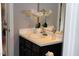 Bathroom featuring a vanity with a sink, mirror, and decorative accents at 42 Melstone Turn, Durham, NC 27707