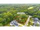 Aerial view of a wooded lot ready for construction; lot lines shown at 183 Lookout Rdg, Pittsboro, NC 27312