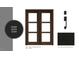 Image of a modern front entry door with dark trim and hardware at 4804 Jefferson Ln, Raleigh, NC 27616
